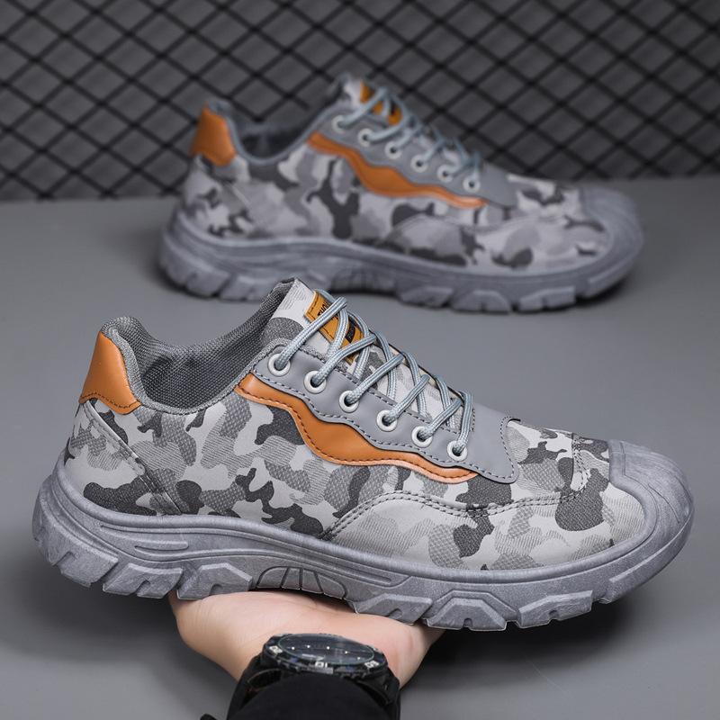 Men's Work Shoes Hiking Tactics Hunt Shoes Trekking Shoes Man Breathable Comfortable Mountain Climbing Shoe Vulcanized Tenis