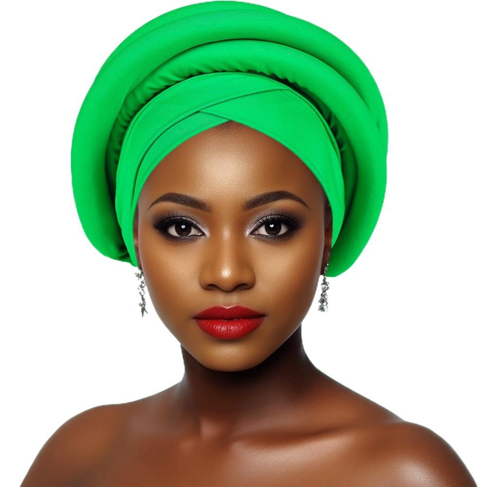 

Elastic African Women Turban Wrap Twisted Braid African Turban Cap Elegant Turban Cap African Lady зелений