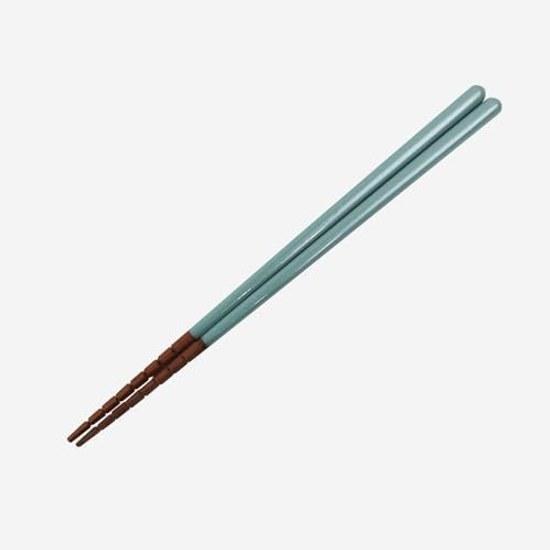 Ishida Ultimate Non-Slip Chopsticks 23cm Ash Blue 13547 Dishwasher Safe Natural Wood Made Japan Inbound