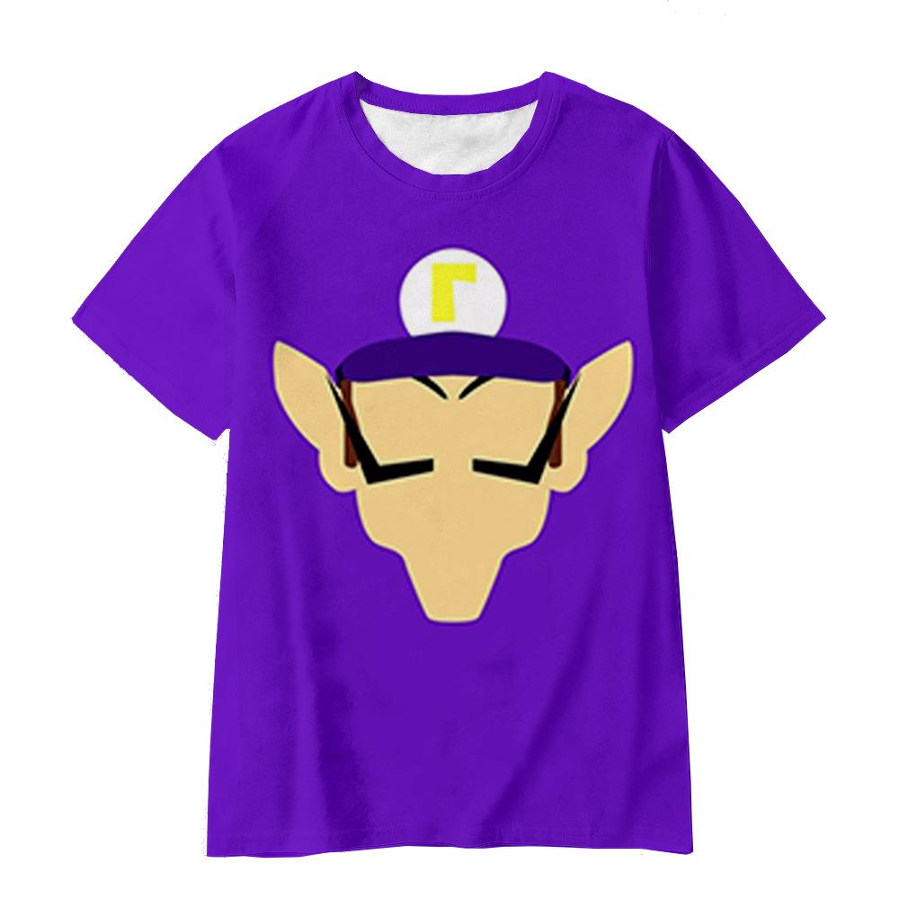Magliette Estive Girocollo 3D Stampate Super Mario Moda Casual Manica Corta Bambini Ragazzo e Ragazza Bambini Unisex