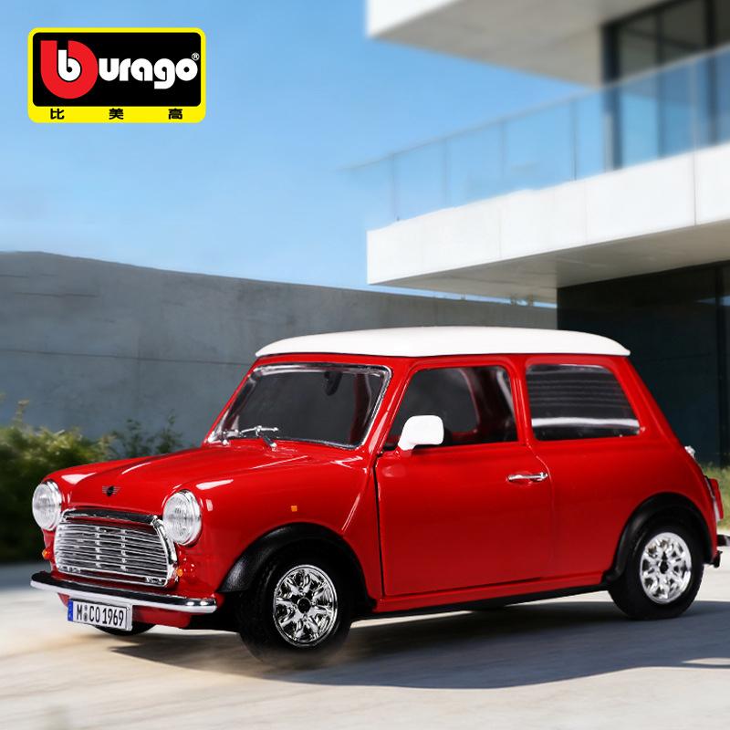 Bburago 1:24 BMW MINI COOPER 1969 Alloy Car Diecasts & Toy Vehicles Car Model Miniature Scale Model Car For Children