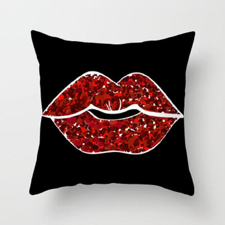 Valentine'S Day Series Patterns Throw Pillow Cover With Short Plush Print For Living Room Sofa Decoration Cushion Cover
