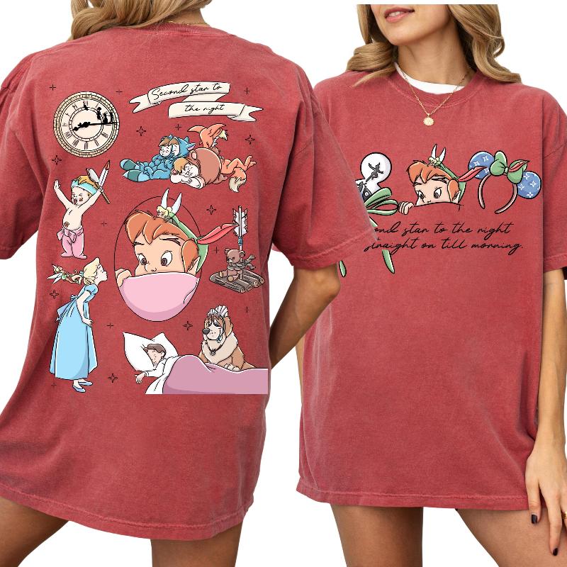 Comfort Colors? Disney Peter Pan Shirt Neverland Tee Second Star to the Right Shirt Tinkerbell Sweat Disney Peter Pan S