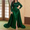 Europe Beautiful Woman Banquet Long Sleeve Temperament Socialites Annual Meeting Host Aura Queen Sequined Evening Dress