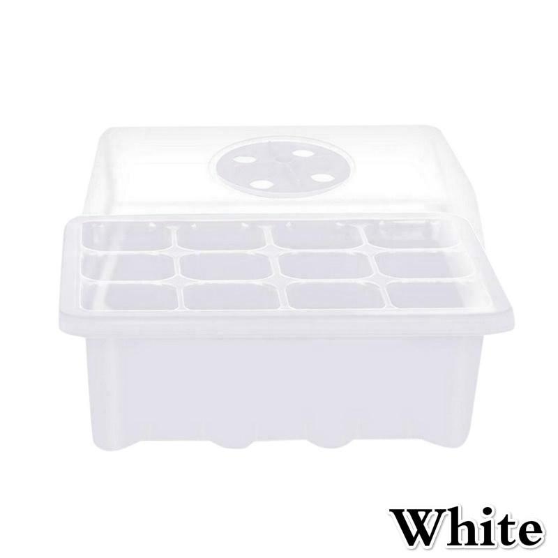 12 Cells Hole Plastics Plant Pots Grow Box Plant Seedling Pots Gardening Sowing Tray Tools Hydroponics Growing System Indoors