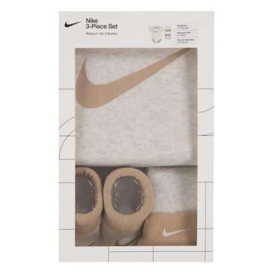 Nike Baby Set with Box 3-Piece (Beige, 74-82cm)