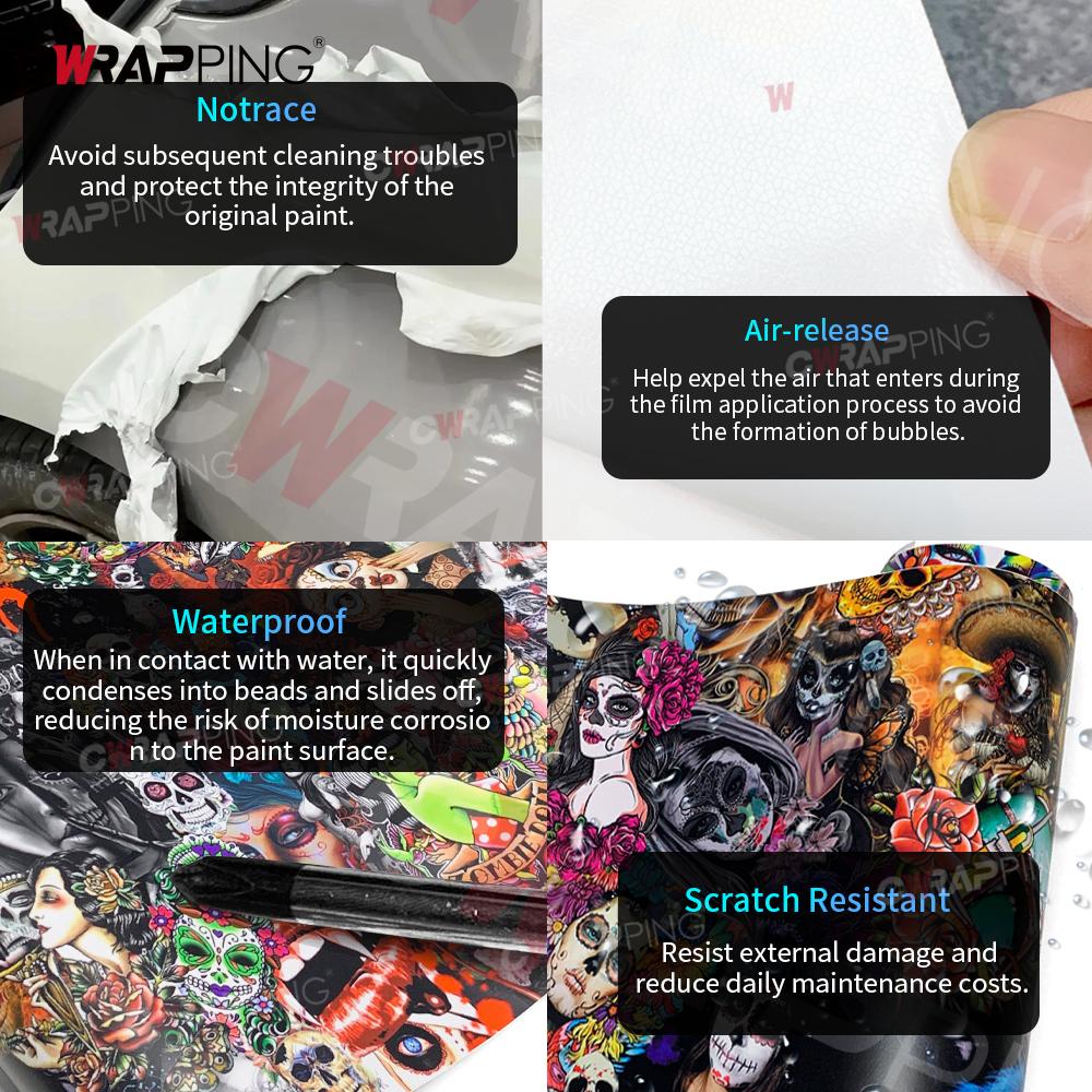 Graffiti Camo Film Waterproof Self-adhesive Car Stickers Exterior Car Vinyl Wrap Body Covering Off Road Accessories Auto Sticker