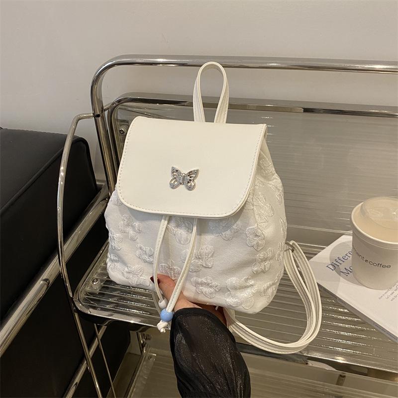 

2024 Осень Женский Нишевый Маленький Повседневный Дорожный Рюкзак белый