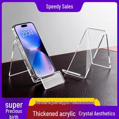 Transparent Acrylic Cute Folding Phone & Tablet Stand, Simple Ins Style, Desktop Holder