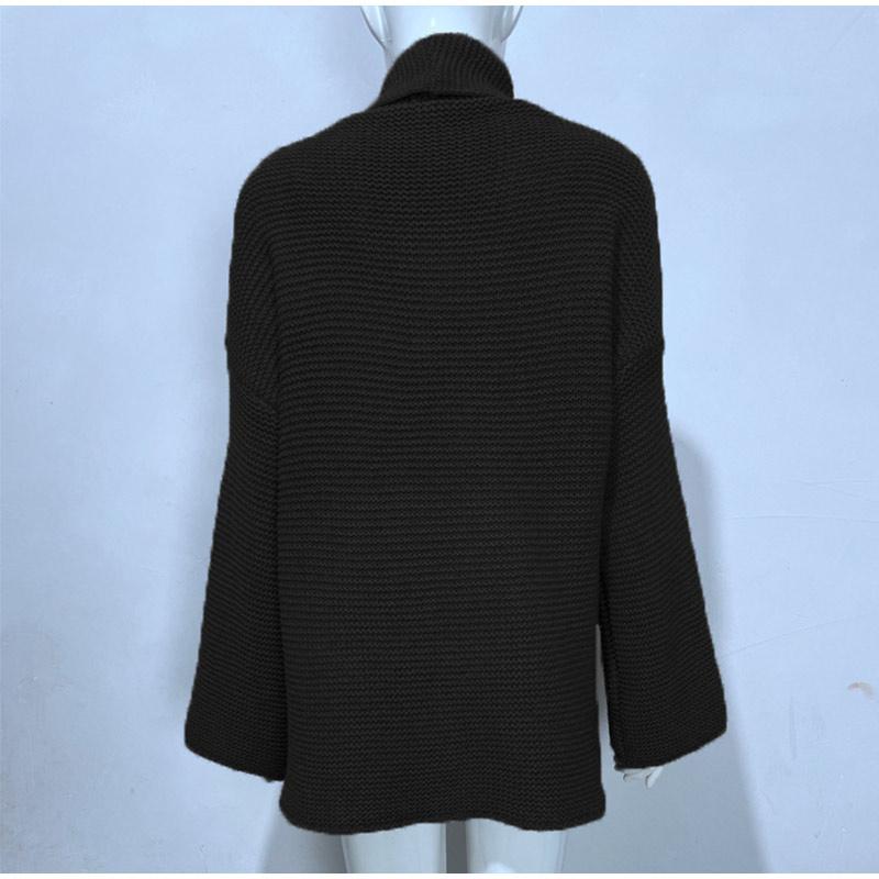 Knitted Female Cardigan Bathrobe Wind Aura Type Lace Up Autumn Winter Lazy Loose Sweater