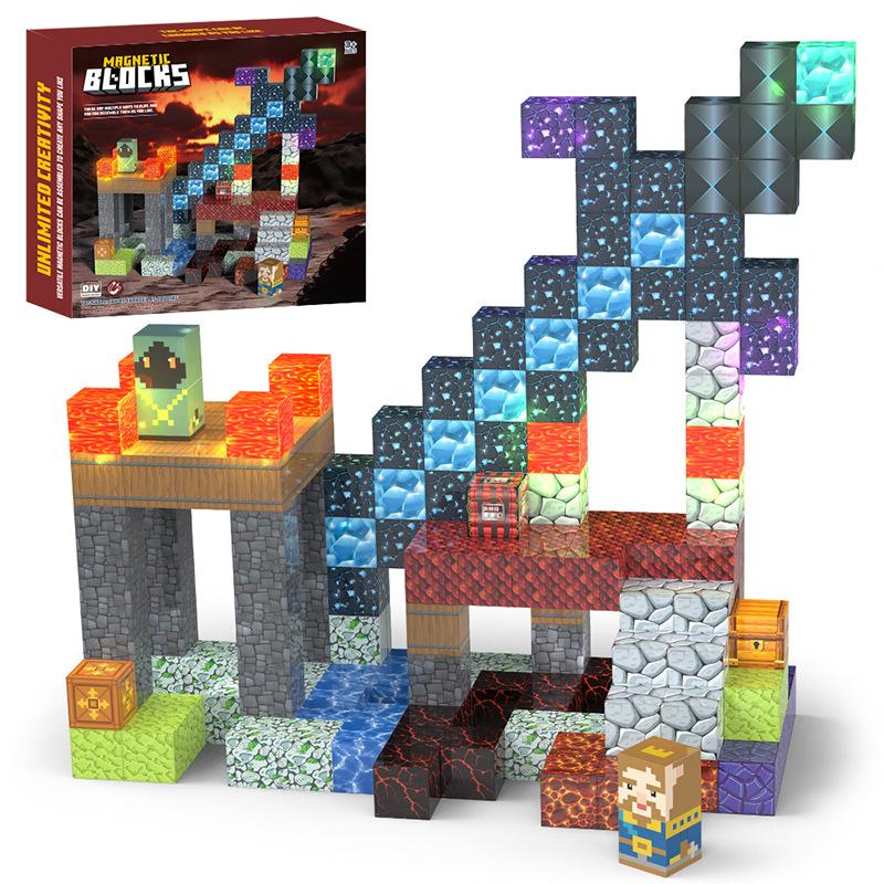 9 Mc Magnetic Building Block Lighting Theme Magnetic Block 2Cm Building Model Castle Paradise Magnetic Building Block Set
