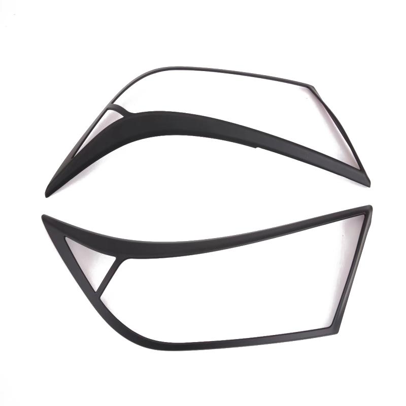 For Toyota RAV4 RAV 4 XA50 - Hybrid ABS black Headlight Decoration Frame  front Head lamp Eyebrow Cover Exterior Sticker