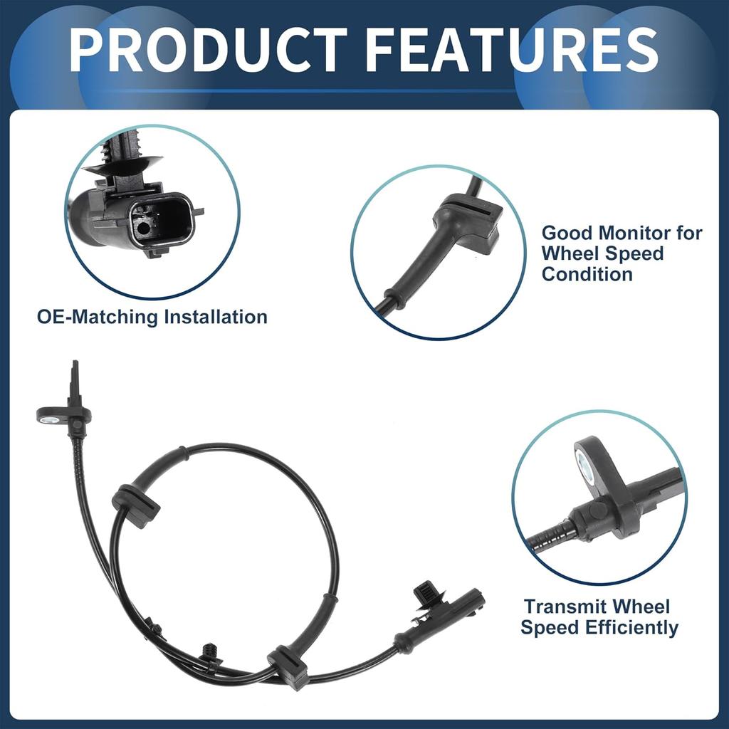 ABS Wheel Speed Sensor Front Left Right ABS Sensor Anti-lock Braking System Sensor No.8V512C204AF for Ford Fiesta 2009-2013