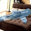 Super Soft Shark Sleeping Bag Flannel Cartoon Pajamas Funny Shark Blanket Hoodie  Adult Wearable