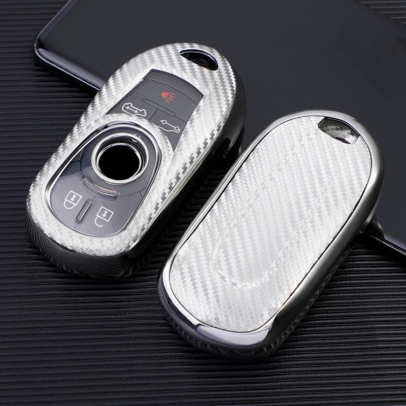 Carbon Fiber Pattern Protective Key Shell for Buick (4/5-Button) - Envision, Regal, Excelle, LaCrosse, GL6.