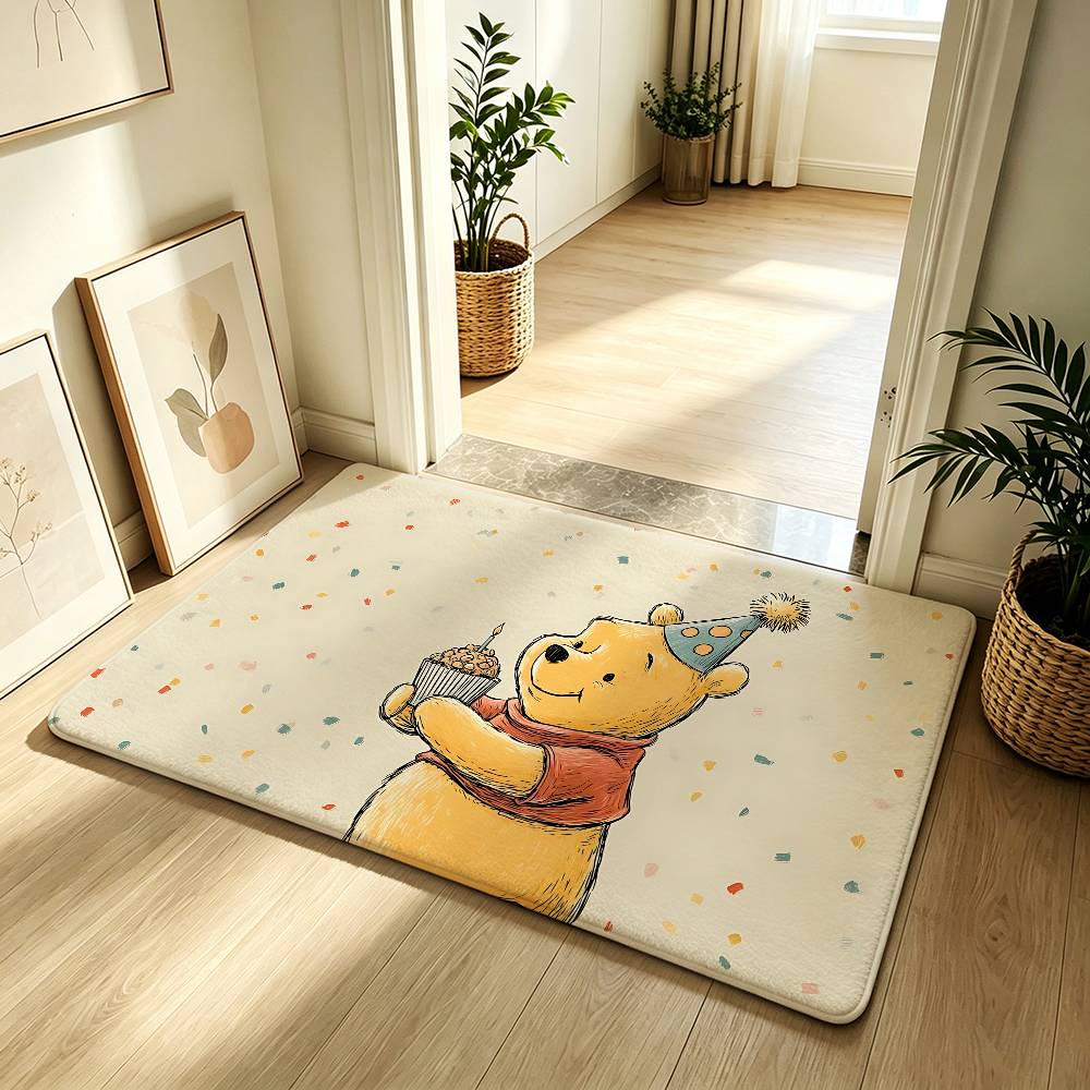 Classic Cartoon-W-wInnie The Pooh-S Kawaii Carpet Bathroom Anti-slip Mat Door Mat Home Decoration Mat Entrance Scratch-resistant