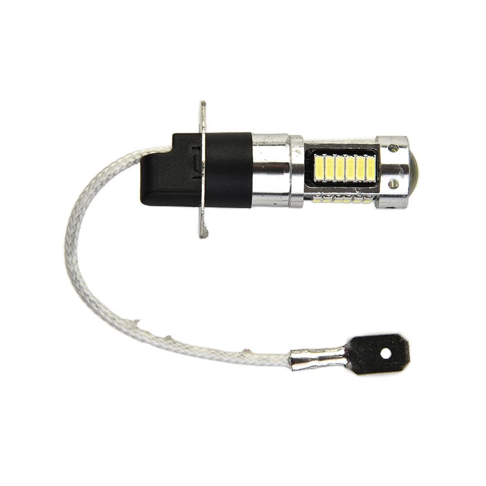 2pcs Car H3 LED Fog Lights High Power Lamps Daytime Running Light Bulbs Super Bright Canbus 6000K White Lamp Bulbs 7