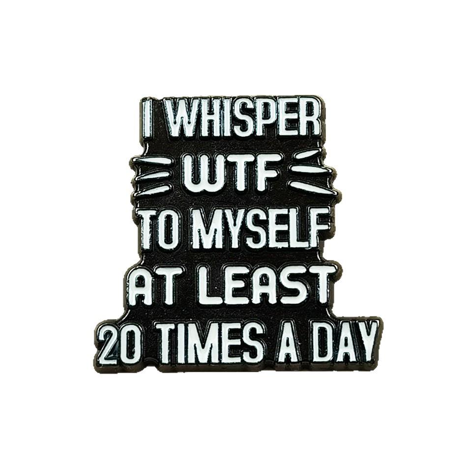 Hobby Enamel Brooch: Versatile Quote Badge for Clothing