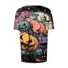 Women's Short Sleeved Patterned Pockets, Work Print Stand Up Collar, Single Breasted Protective Clothing, Cardigan Jacket, Top