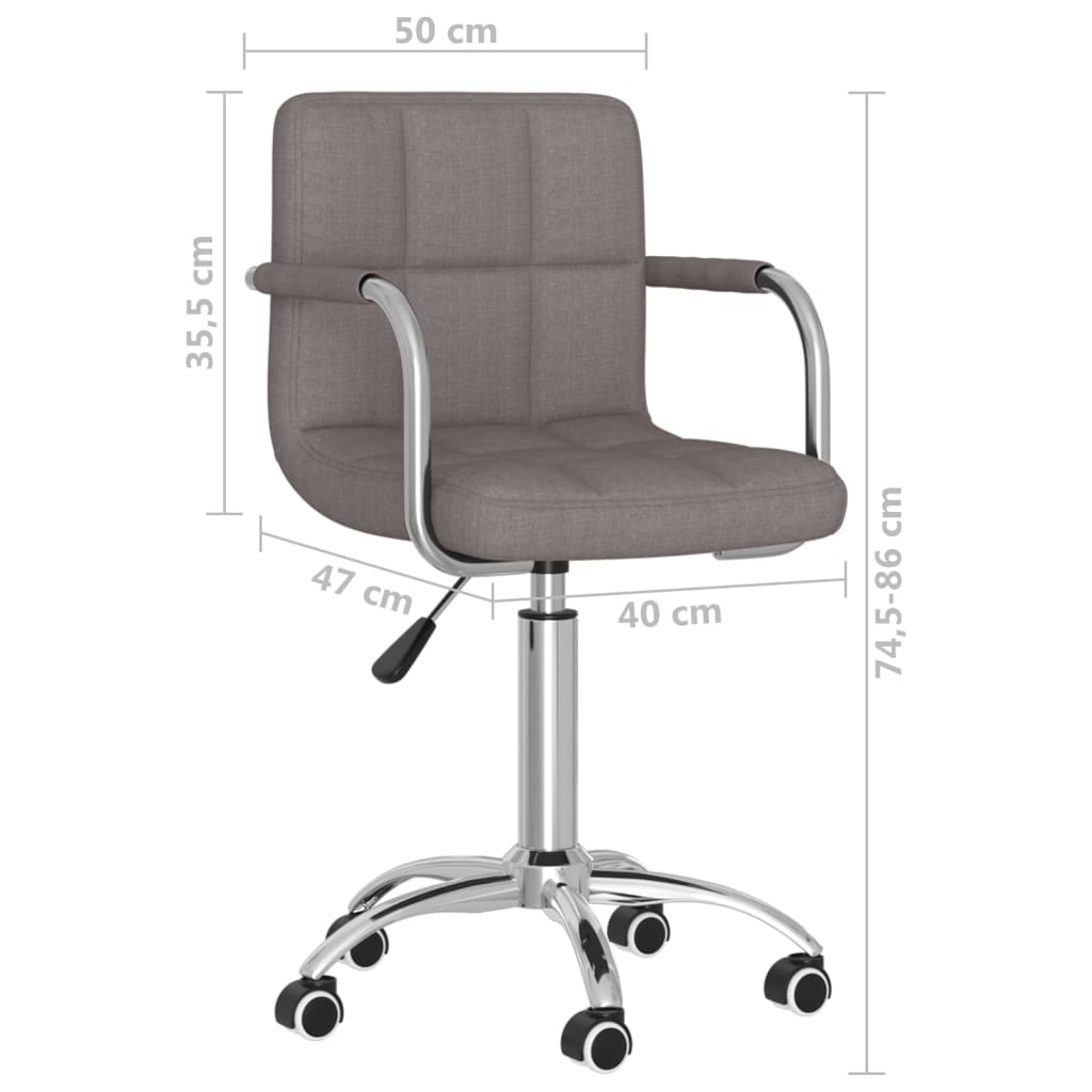 Dining Room Chair Swivel Taupe Fabric