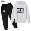 Children's fleece suit hooded children's clothing hip-hop casual spring and autumn suit