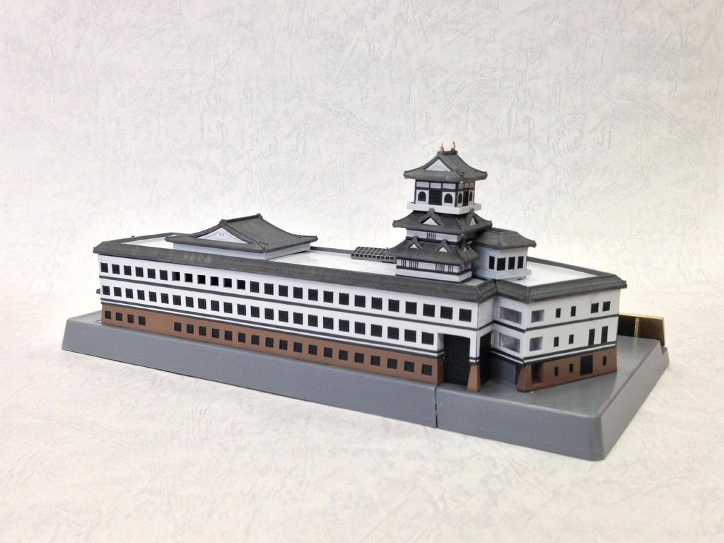 PM Office A scale plastic model Aomori Prefecture Inakadate Village Office Ichihime Set 1/350 - -