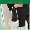 Simple Solid Color Croissant Shaped Women Casual Shoulder Bag For Use Daily