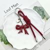 Creative Bow, Heart-Shaped Woven Rope, Bag Decoration Pendant, Keychain Accessory