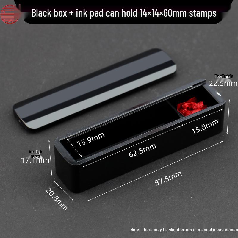 Acrylic Seal Box with Optional Inkpad Storage for Private Seals, Name Stamps & Calligraphy Chops.