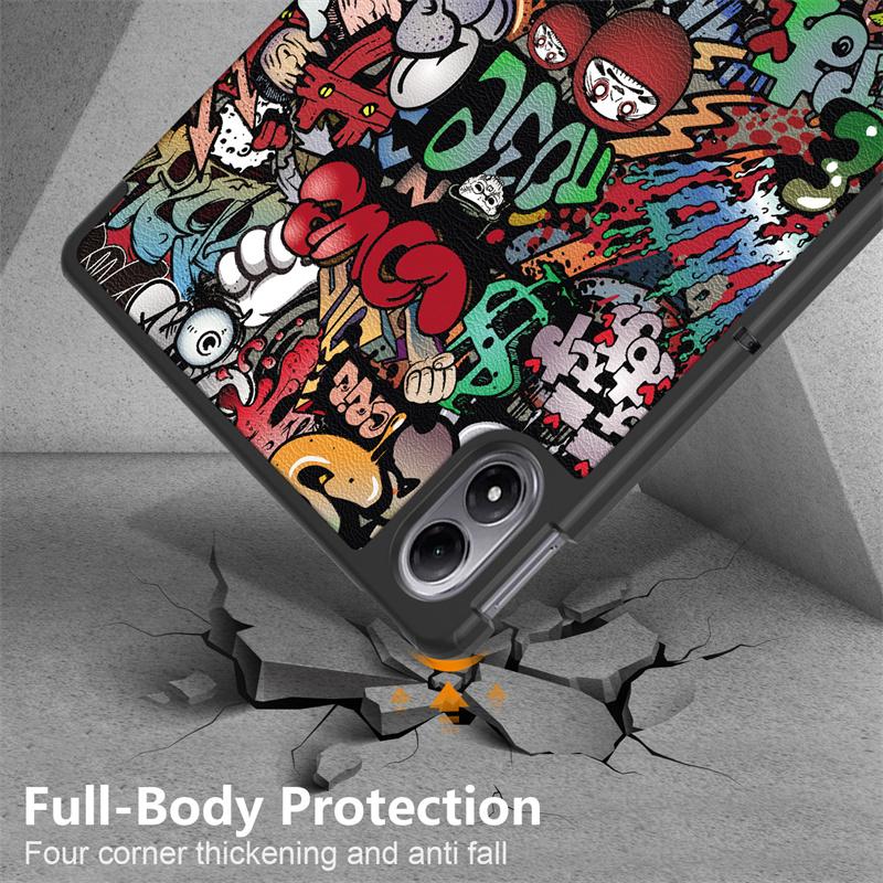 For Xiaomi Poco Pad M1 12.1 Inch 2025 Case Cover Tri-Fold PU Leather Stand Magnetic Tablet Shell Funda For Poco Pad M1 Case Smart Cover