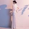 Banquet Evening Dress Dress Women's 1011 New Temperament Sequined Aura Queen Annual Meeting Host Long Fishtail Thin