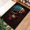 American Flag Dog SkullPattern Square Carpet,Area Rug,Carpet Rug for Living Room Bedroom Sofa Playroom Decor,Non-slip Floor Mat,Holiday Birthday Gifts