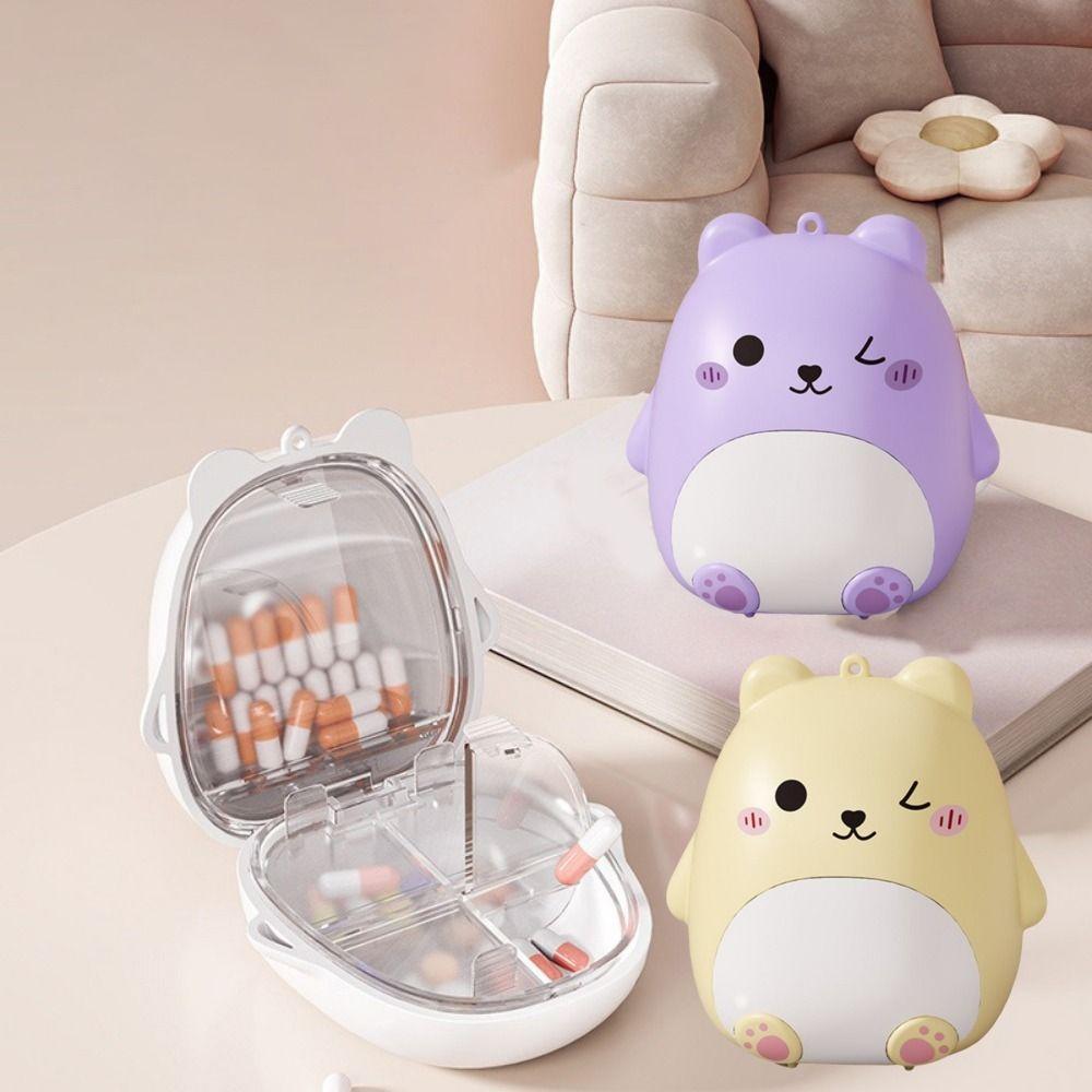 5-Compartment Medicine Storage Box Sealed Medicines Dispenser Mini Pill Case  Going Out
