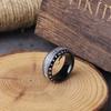Wikinger Rune Edelstahl Keltischer Ring Nie Verblassend Glatt Modeschmuck mit Holzbox Nordisches Amulett Geschenk