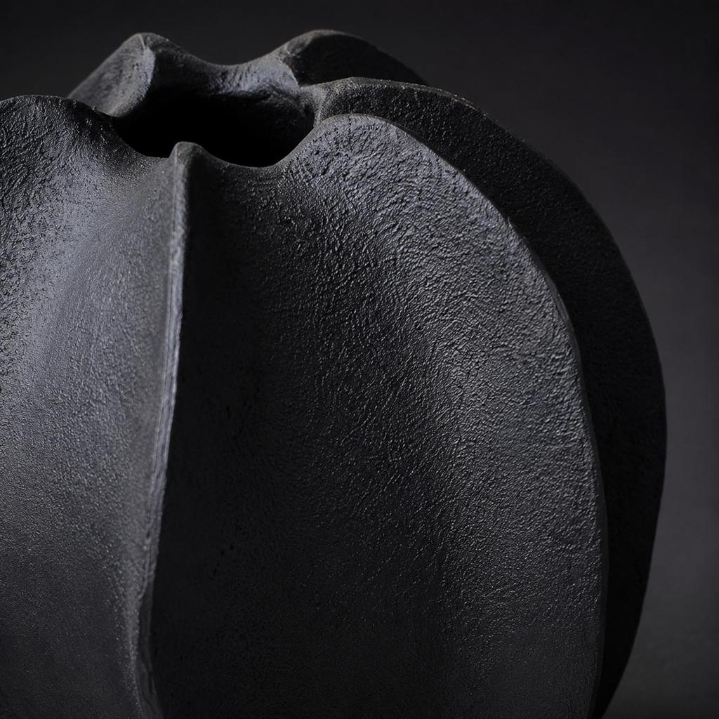 Sculptural Metal Sculpture | Vase Ornament, Minimalist, Tabletop for