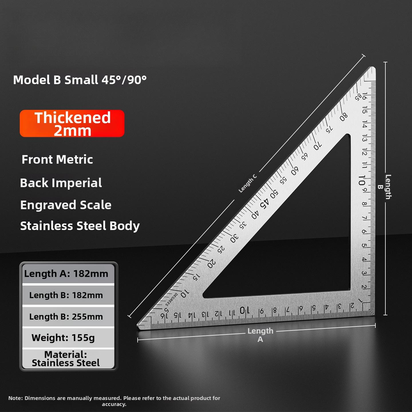

New Triangle Ruler Measurement Tool Stainless Steel Carpenter Tools Cm Metric Angle Ruler Square Woodworking Tools Ship Within 24 Hours