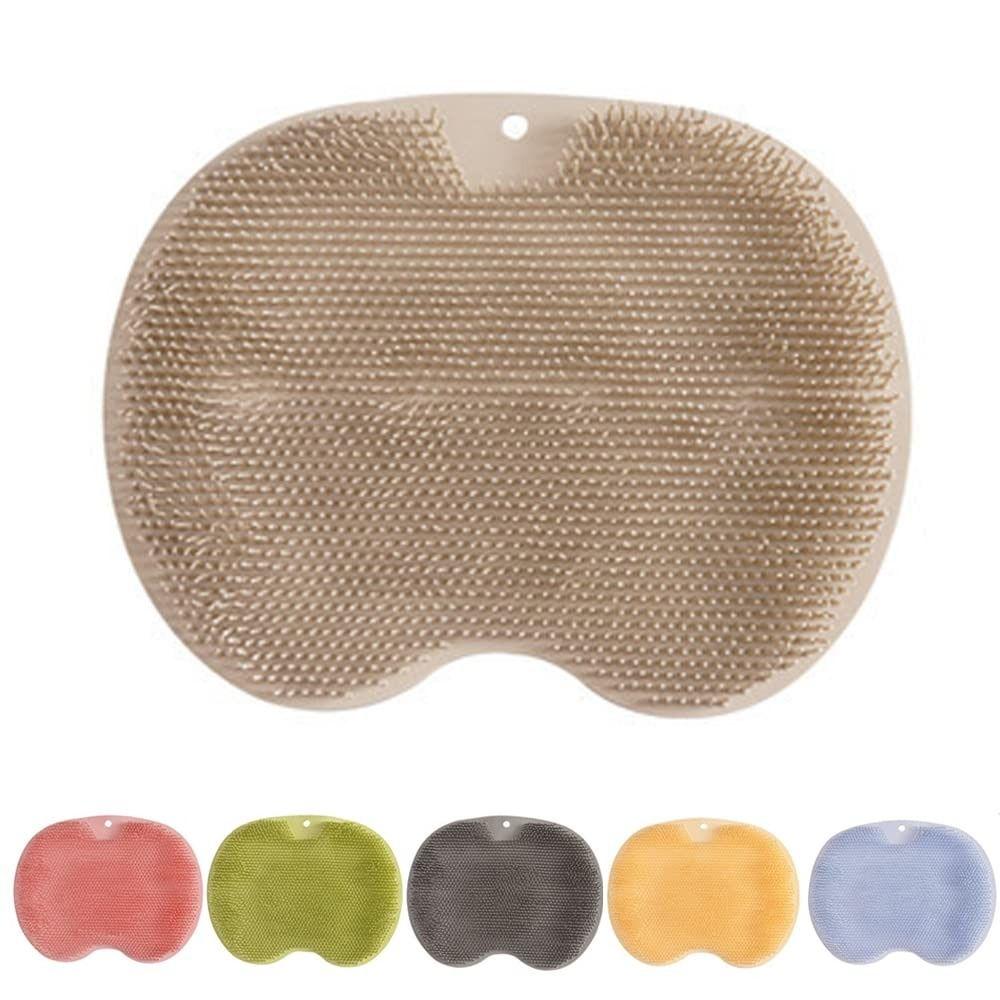 Non-Slip Suction Cups Foot Scrubber Wall Mounted Exfoliating Bath Wash Pad Tired Feet Relief