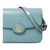 Tory Burch Robinson Adjustable Strap Leather Tofu Tote Handbag Medium Women handbags Dark-Green Turquoise 143122-404