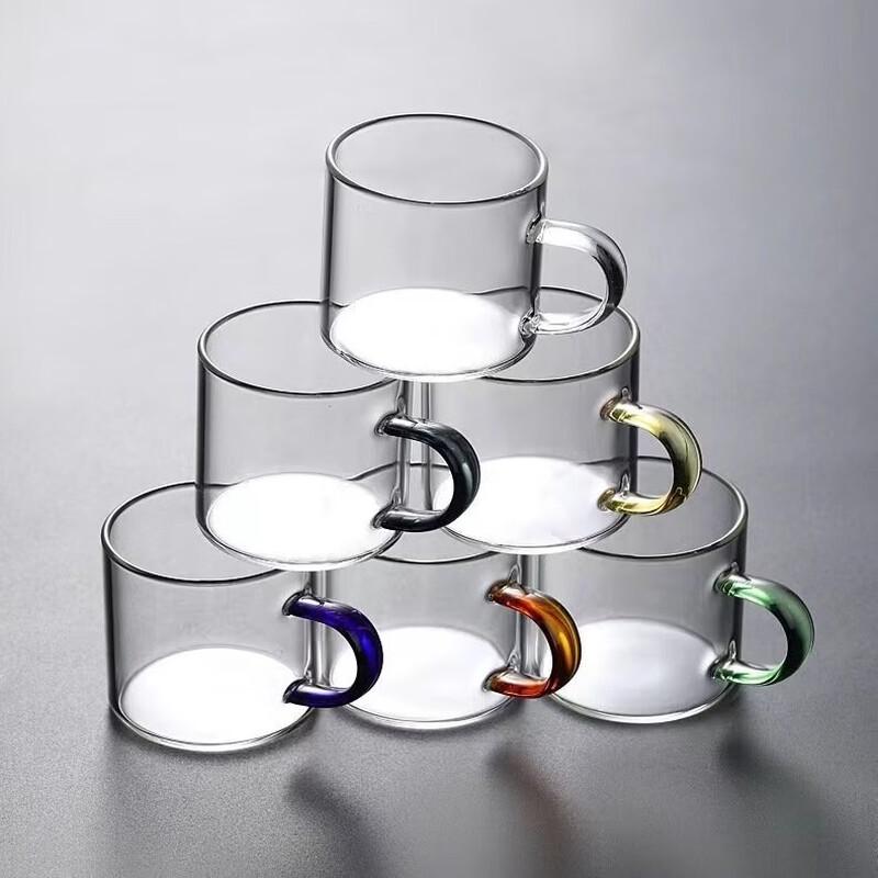 Changqi 55 Six-Color Glass Handled Mug Set