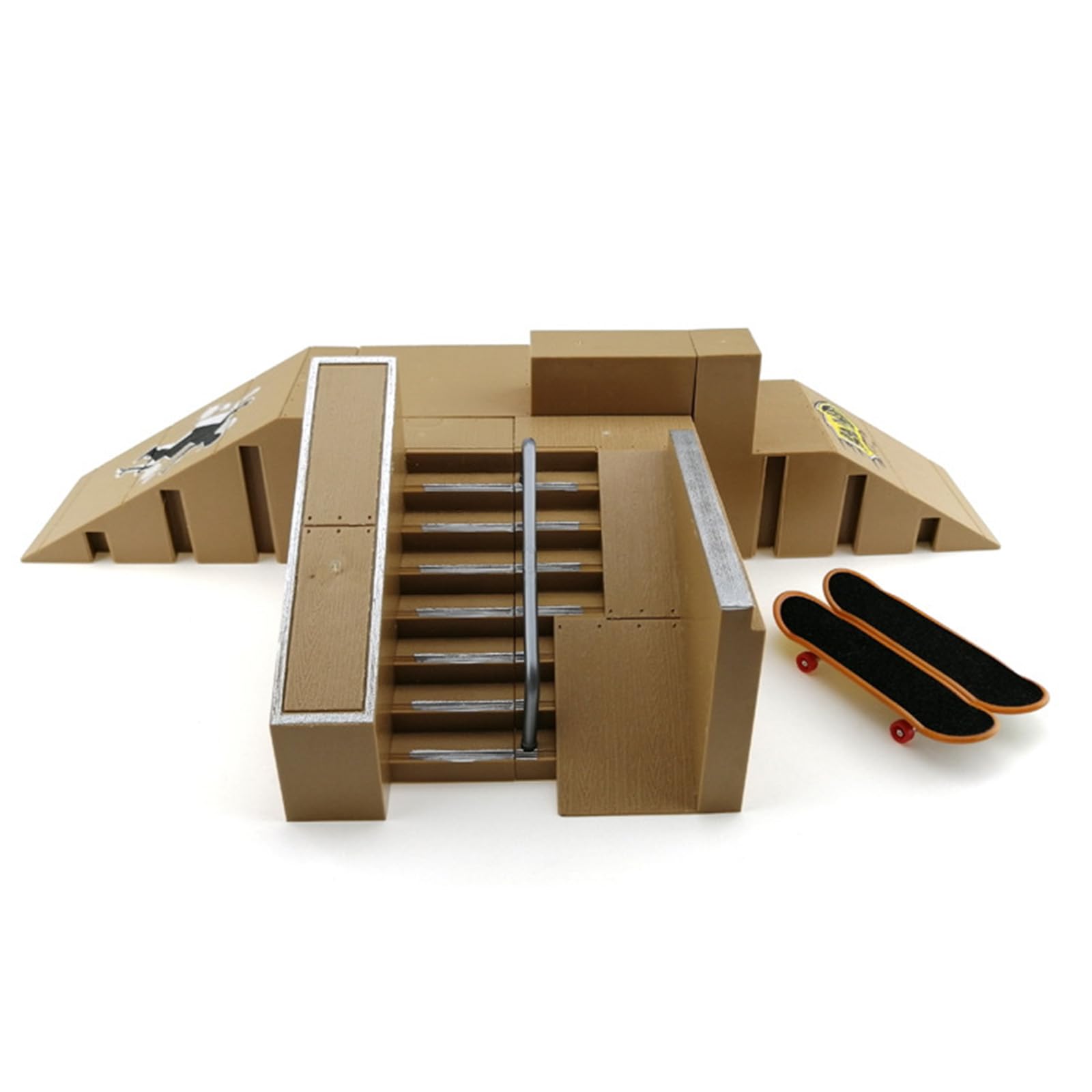 

Alpha Depot Finger Skateboard Finger Skateboard Tech Deck Fingerboard Finger Skate Course Deck Ramp Slope (Тип)