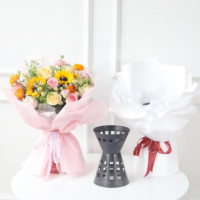 1 Pcs Plastic Flower Packaging Liner Plant Stand Stands Packing Material Fixing Bouquet Base Arrangement Floral Supplies