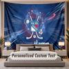 Custom Name Text Tapestry New York Rangers Personalized Polyester Wall Tapestry For Bedroom And Room