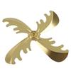 Compatible 4 Blade Aluminum Alloy Fireplace Fan Designed for Heat Powered Air Circulation to Distribute Warm Air Evenly