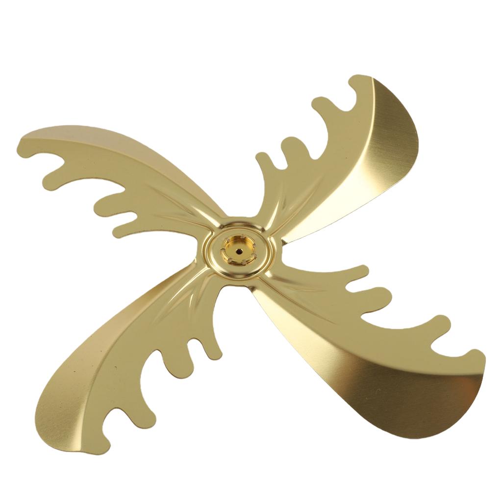 Compatible 4 Blade Aluminum Alloy Fireplace Fan Designed for Heat Powered Air Circulation to Distribute Warm Air Evenly