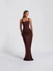 Available: Women's Spring 2026 Slim-fit Strappy Maxi Dress, Solid Color, Bodycon Design