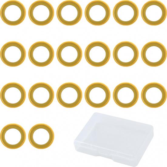 SPEEDWOX 20Pcs Gearcase Drain Plug Seal Washer Lower Unit Grease Gaskets Gear Case Drain Screw Seal Gearcase Lube Drain Screw Washer Gearcase Oil