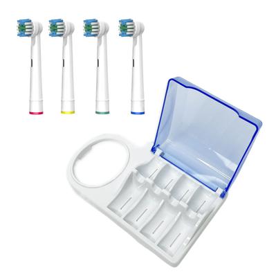 Electric Toothbrush Holder Replacement for Braun Oral B with Brush Head Storage Cover and 4pcs Brush Heads