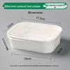 Extra Thick Square White Disposable Food Containers with Lids