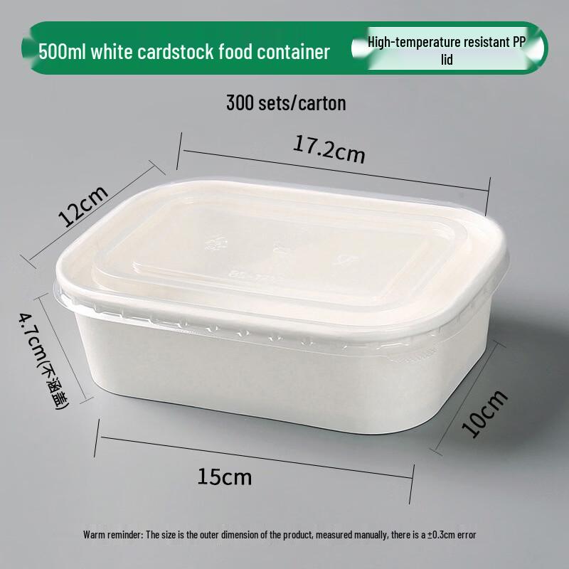 Extra Thick Square White Disposable Food Containers with Lids