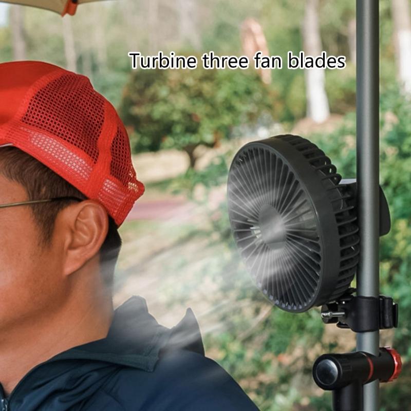 Portable Clip on Fan Battery Operated Small Powerful USB Desk Fan 4 Speed Quiet Rechargeable Table Fan for Travel
